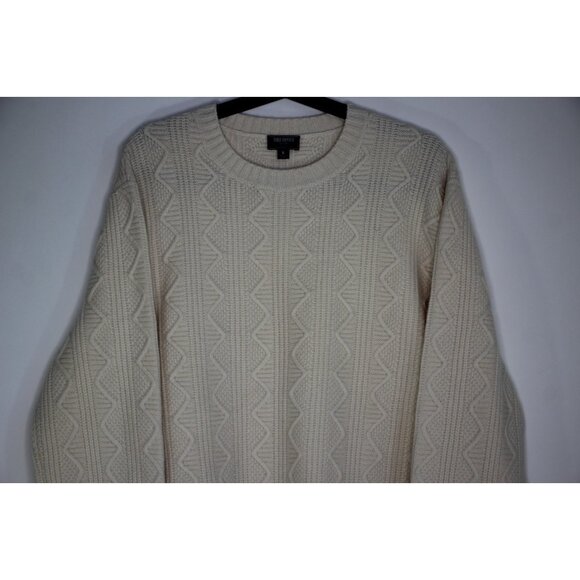 Todd Snyder Mens Large Merino Wool Cable Knit Sweater C1201 - Picture 2 of 5